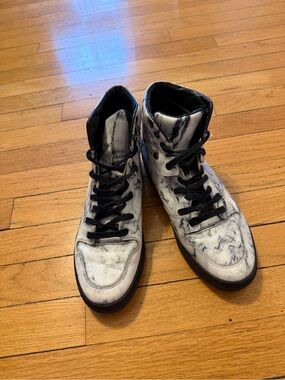 Balenciaga Marble Leather High-Top Sneakers Size 39